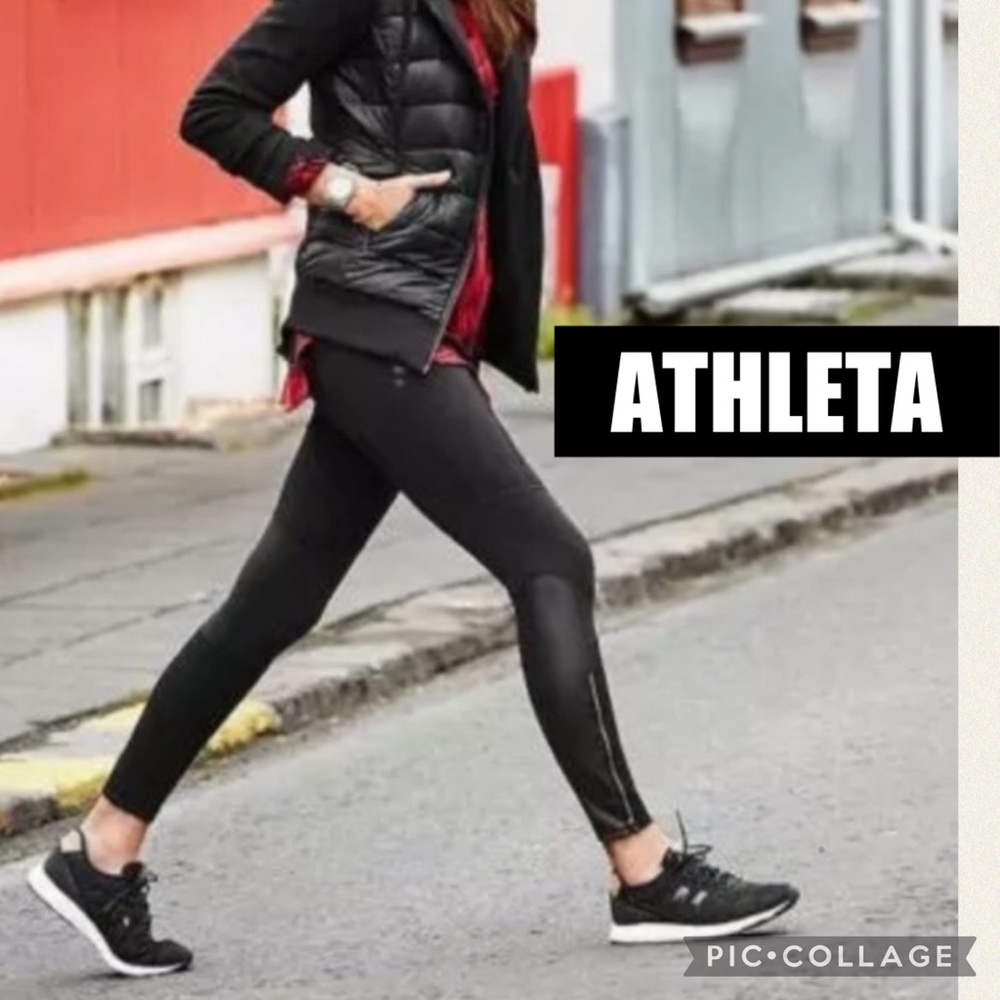 EUC ATHLETA Black Ponte Luxe Legging Small